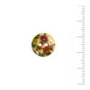 Bouton en bois fleurs Myra 15 mm - rouge x1