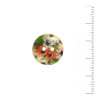 Bouton en bois fleurs Zelna 18 mm - multicolore x1