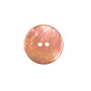 Bouton en nacre deux trous rose saumon