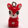 Breloque résine petit faon rouge x1