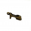 Breloque escarpin à talon large et court 14mm bronze x1