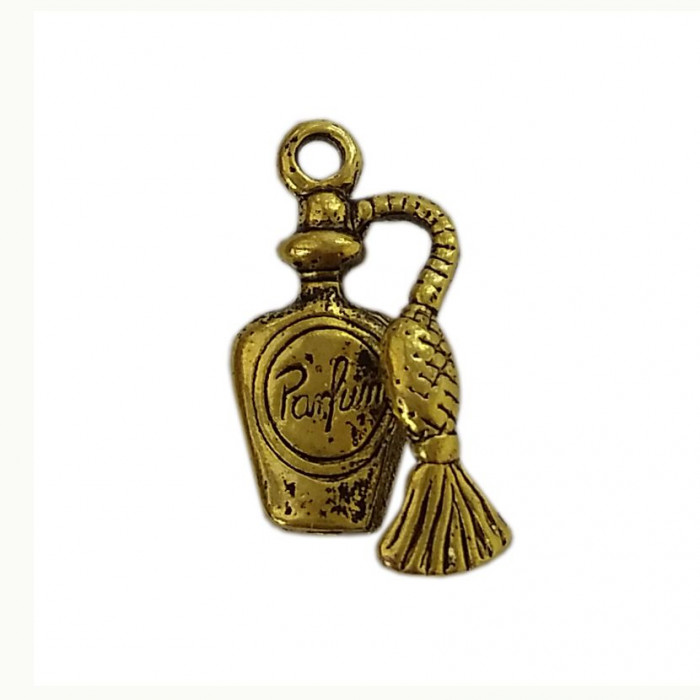 Breloque parfum 20mm doré x1