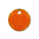 Séquin émaillé rond 12mm orange vif - Atelier de la Création