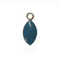 Séquin émaillé forme navette 1 accroche bleu