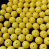 Perles en verre unies jaunes