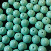 Perle en verre unies turquoise