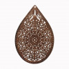 Estampe filigrane forme goutte cuivre x1