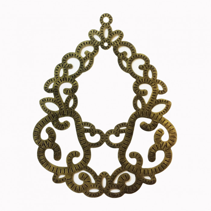 Estampe arabesque 69mm bronze x1