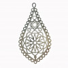 Estampe filigrane étoile 65mm argent x1