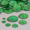 Bouton en nacre deux trous vert anglais