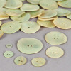 Bouton en nacre deux trous vert anis