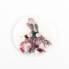 Bouton en nacre oiseau plume
