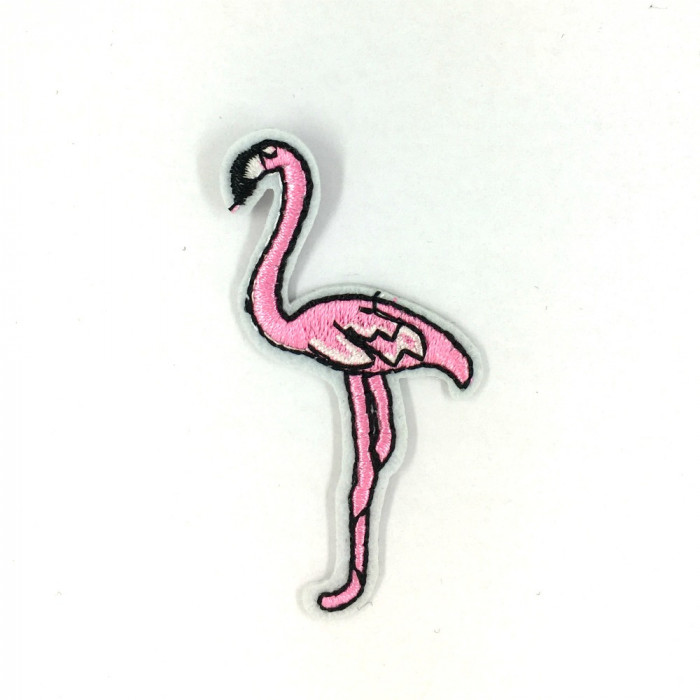 Ecusson thermocollant flamant rose clair