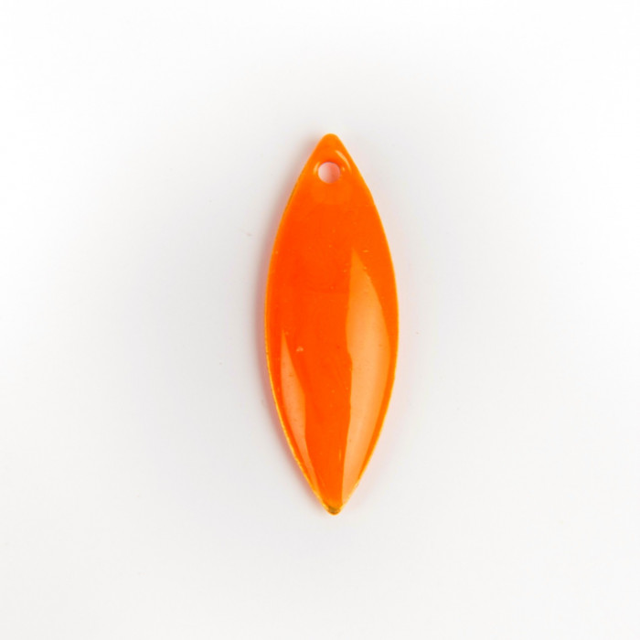 Sequin émaillé navette orange 20 mm x1