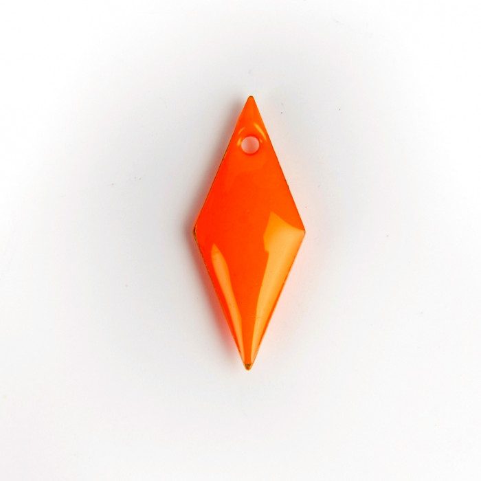 Sequin émaillé losange orange 19 mm x1