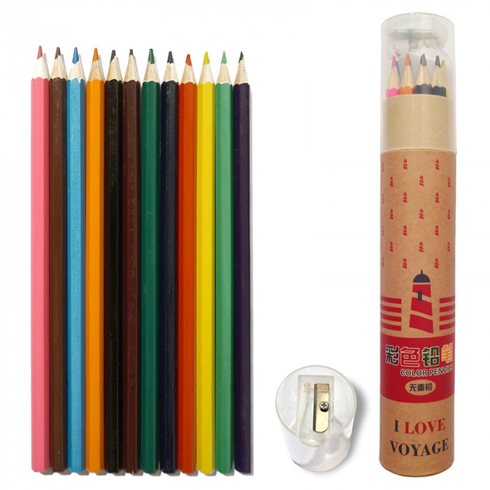 lot 12 crayons de couleurs - papeterie créative