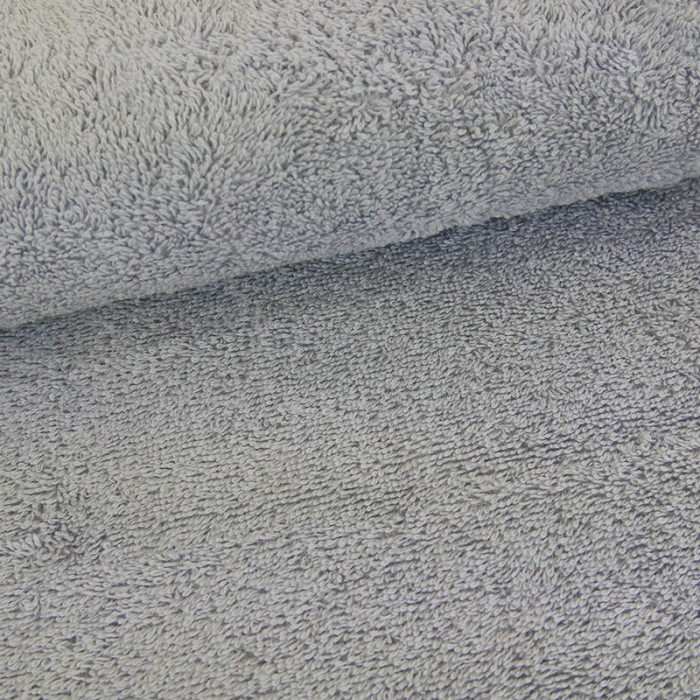 Tissu éponge gris perle x 10 cm