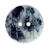Bouton 2 trous en nacre 25mm motif "girls 2"