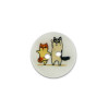 Bouton de nacre imprimé 15 mm chatons