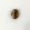 Agate : perle pastille ovale 20/15mm marron (x1)