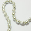 Perles nacrées goutte 20 x 14mm gris perle x1