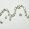 Perles nacrées goutte 14 x 10mm gris perle x1