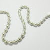Perles nacrées goutte 9 x 6mm gris perle x1