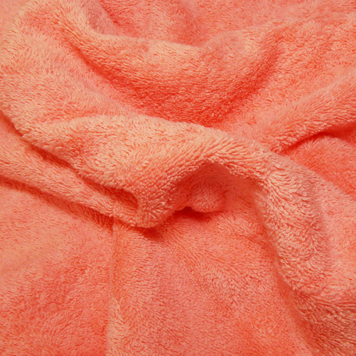 Tissu éponge rose saumon x 10 cm