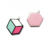 Pendentif résine cube couleurs pop x1