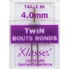 Aiguille double pour machine bouts ronds 80 - 4mm