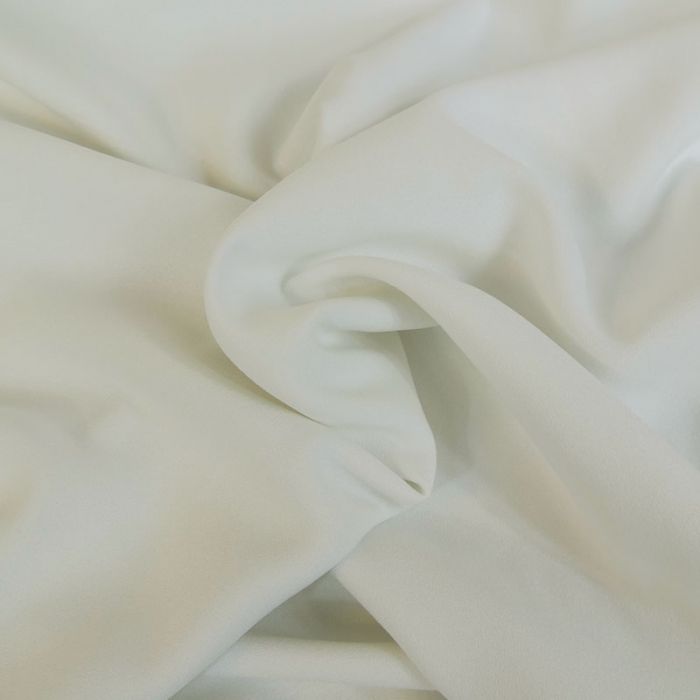Tissu Crêpe viscose haute couture - blanc x 10 cm