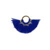 Pendentif rond doré à pompons 20mm x1