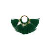 Pendentif rond doré à pompons 20mm x1