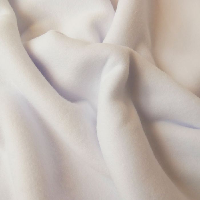 Tissu polaire - blanc x 10 cm