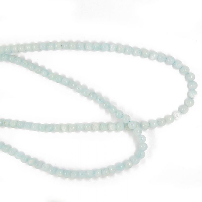 Perle aquamarine ronde 6 à 10 mm x1