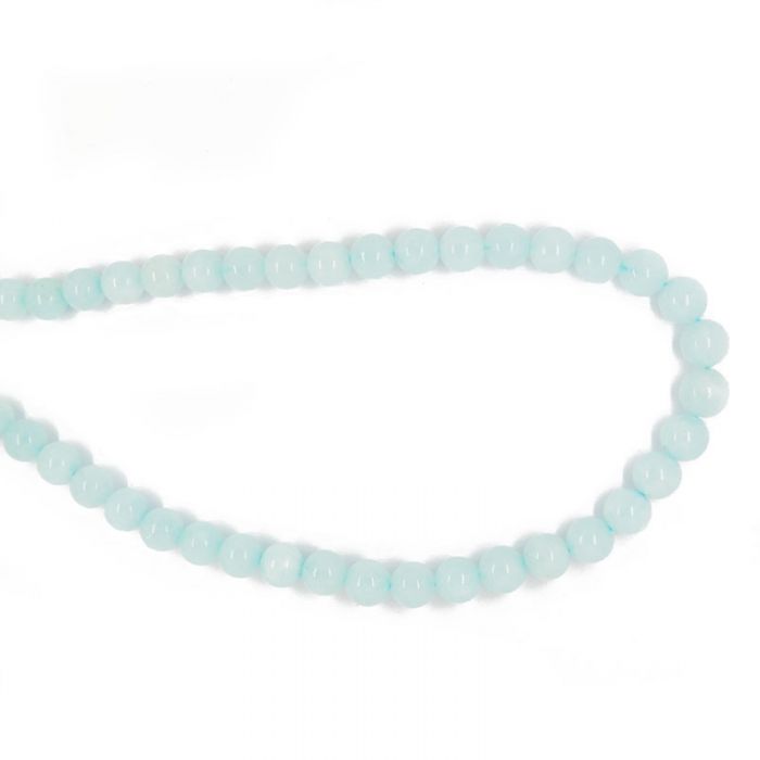 Perle aquamarine ronde 6 à 10 mm x1