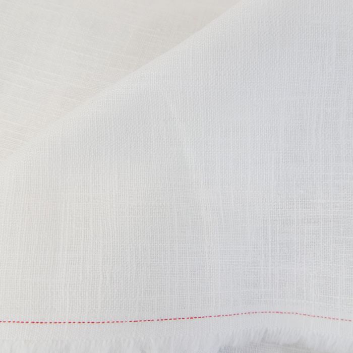 Tissu ramie Linen look - blanc x 10cm