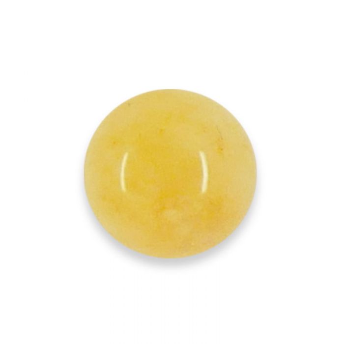 Cabochon agate teintée jaune 6 mm x1