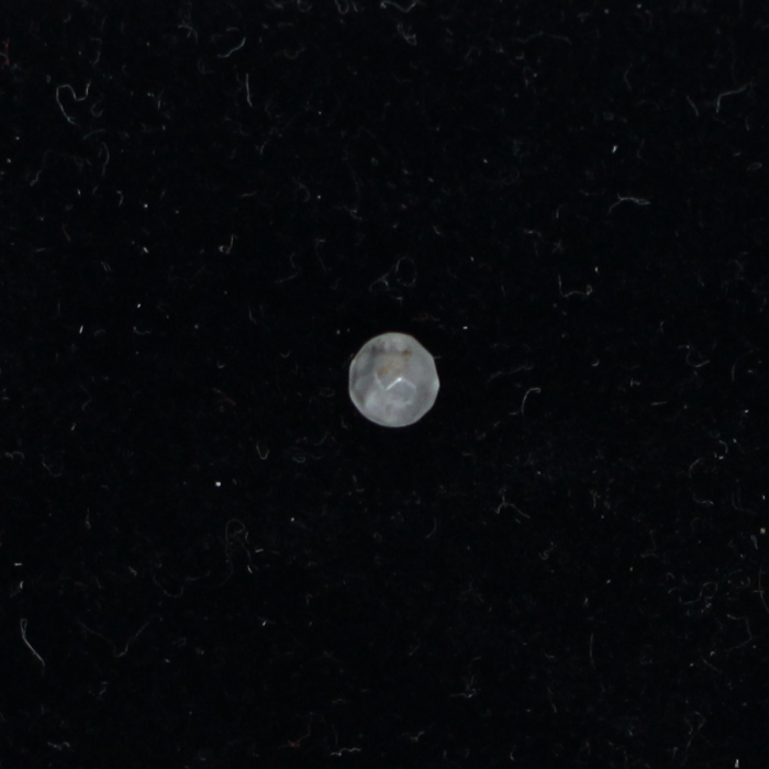 Quartz Rutile : Perle ronde à facettes 4mm gris x5