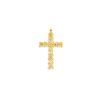 Pendentif serti croix doré à l'or fin ou plaqué argent x1