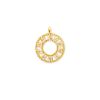 Pendentif serti cercle doré à l'or fin x1