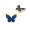 Pendentif cloisonné papillon doré à l'or fin x1