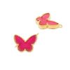 Pendentif cloisonné papillon doré à l'or fin x1