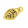 Breloque feuille 9mm dor