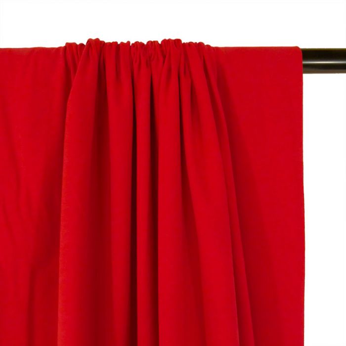 Tissu jersey coton uni rouge x 10 cm