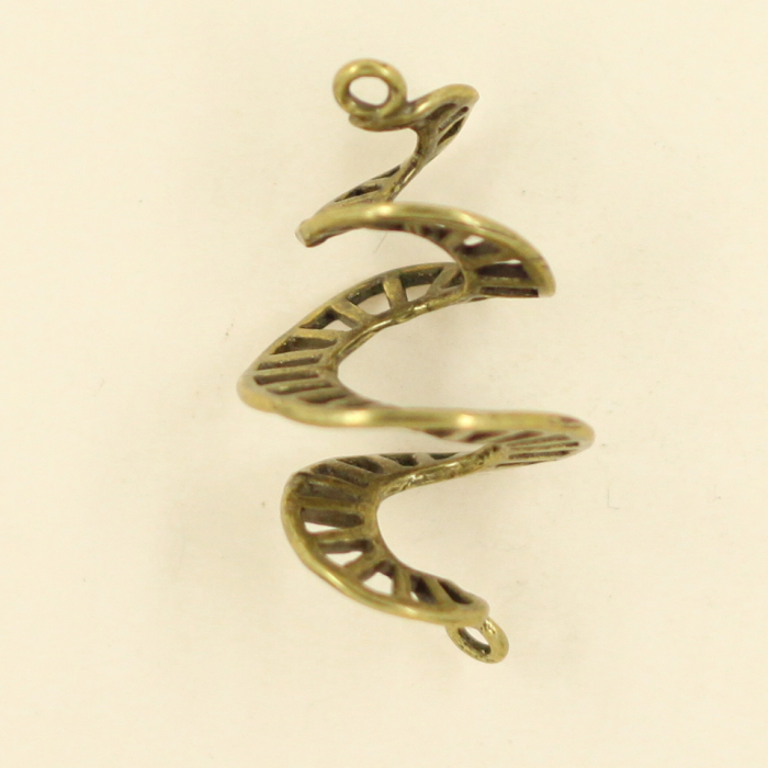 Breloque spirale 26mm bronze