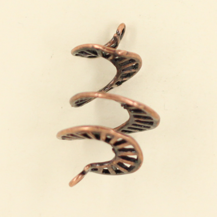 Breloque spirale 26mm cuivre x1