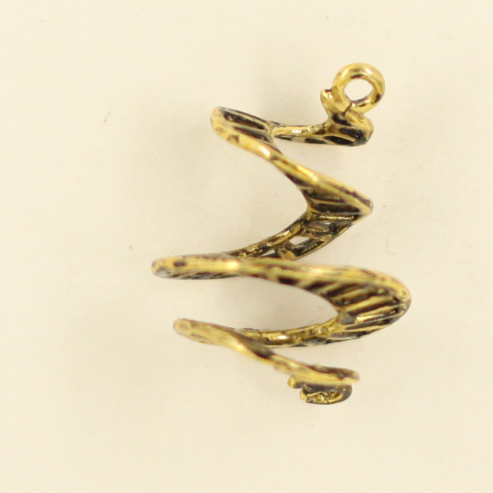 Breloque spirale 26mm doré x1