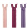 Fermeture à glissière polyester non séparable - rose violet