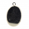 Breloque ovale avec rebord 22mm argent